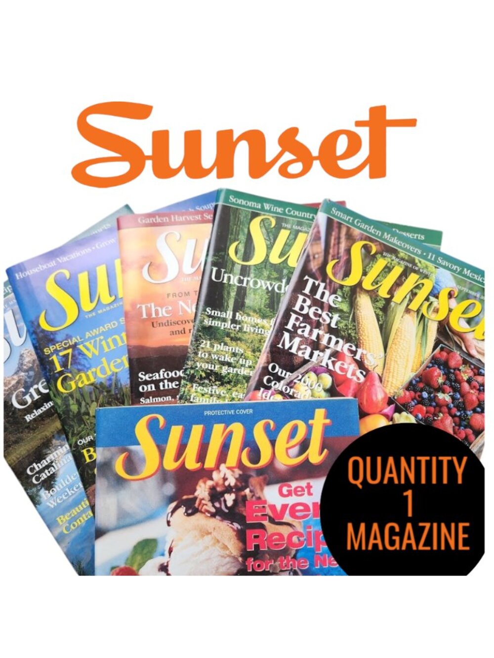 1 Vintage Sunset Magazine Picked at RANDOM Cookbook Reading Supplies Coffee Tabl